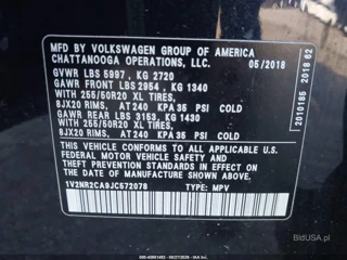VOLKSWAGEN VOLKSWAGEN ATLAS 3.6L V6 SEL PREMIUM